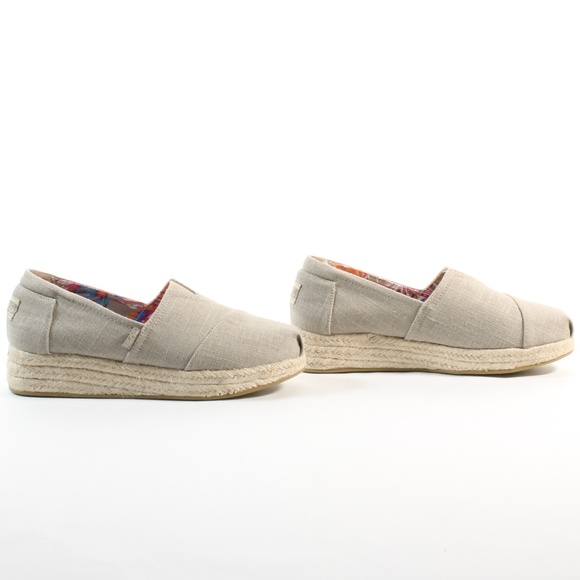 Womens Skechers Bobs Espadrille Wedge Canvas Shoes - Picture 3 of 6